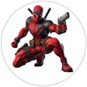 deadpool sukkerprint til kage