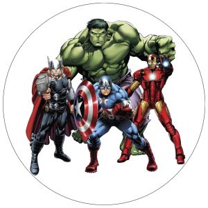 Avengers rundt sukkerprint